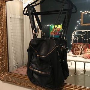 MMS Black Convertible Backpack